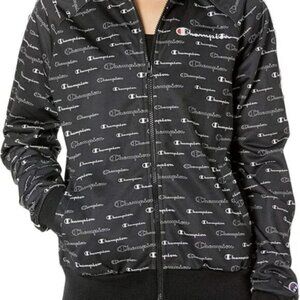 Champion Women’s Black Logo Zip Up Track Jacket Long Sleeve Size XL New With Tag